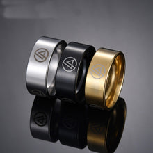 Load image into Gallery viewer, Rock Linkin Park Fans Logo Black 8mm Ring