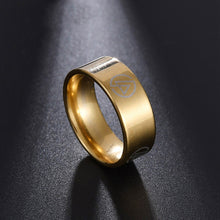 Load image into Gallery viewer, Rock Linkin Park Fans Logo Black 8mm Ring