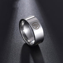 Load image into Gallery viewer, Rock Linkin Park Fans Logo Black 8mm Ring