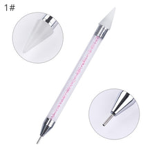 Load image into Gallery viewer, Dual-ended Nail Dotting Pen Crystal Beads